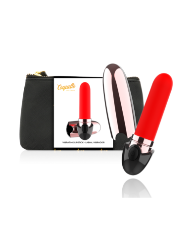 COQUETTE CHIC DESIRE - VIBRATEUR RECHARGEABLE ROUGE A LÈVRES NOIR/ OR