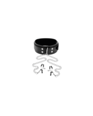 DARKNESS - COLLIER AVEC PINCES NIPPLE NOIR