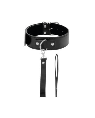 DARKNESS - COLLIER DE POSTURE AVEC CHAÎNE EN CUIR