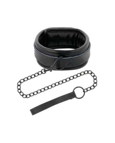 DARKNESS - COLLIER COMPLET NOIR AVEC LAISSE