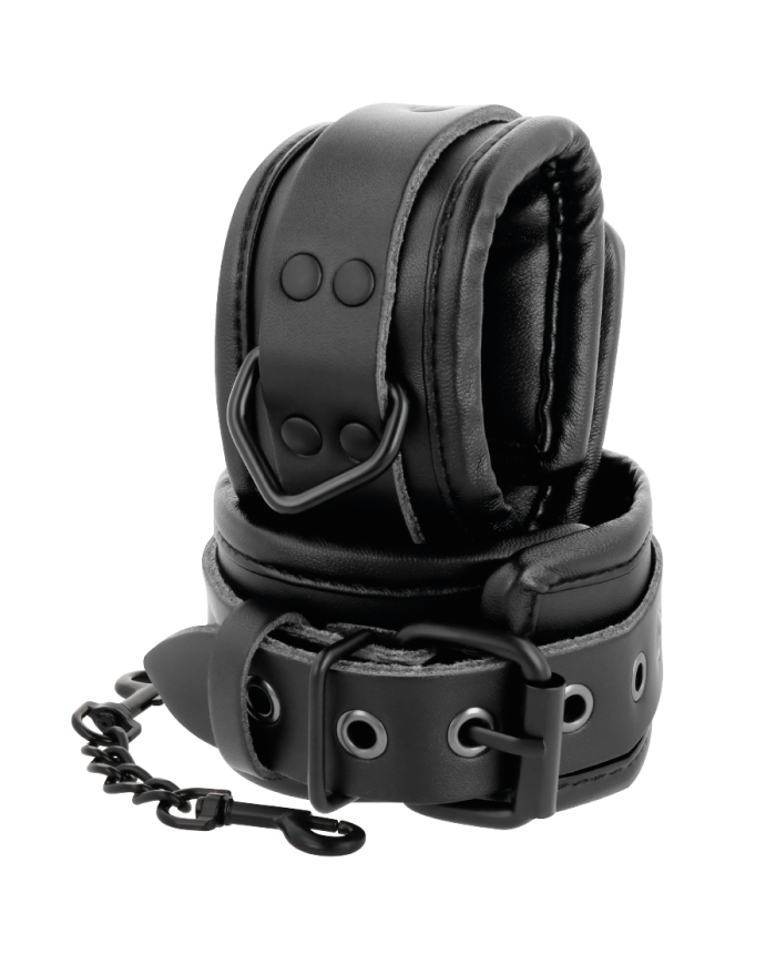 DARKNESS - APPUI-POIGNETS EN CUIR NOIR