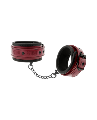 FETISH SUBMISSIVE DARK ROOM - MENOTTES DE CHEVILLE EN CUIR VÉGAN AVEC DOUBLURE EN NÉOPRÈNE
