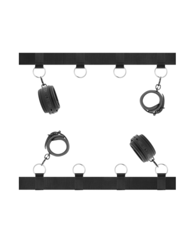 FETISH SUBMISSIVE - ENSEMBLE DE RETENUE DE LIT DE LUXE AVEC DOUBLURE EN NÉOPRÈNE